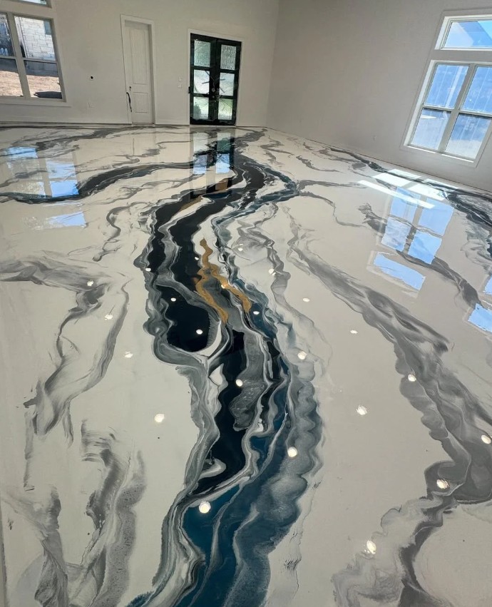 Epoxy Ranch custom metallic flooring